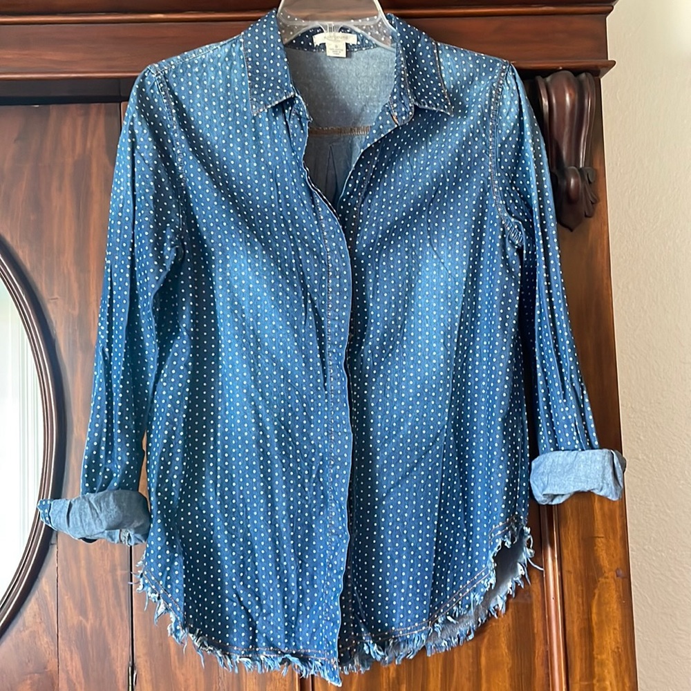 Westbound Denim Button up Blouse